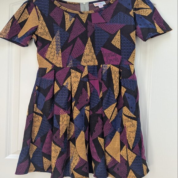 LuLaRoe Amelia Geometric Dress With Pockets Size Small - Picture 6 of 6